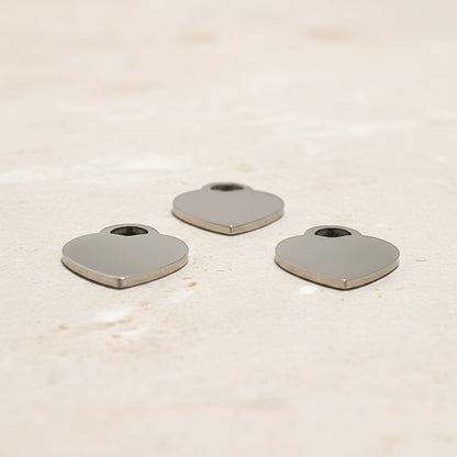 Heart Surgical Steel Pendant, 1 pc - detail view 3 (SG.534)