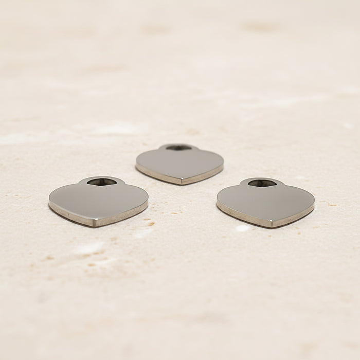 Heart Surgical Steel Pendant, 1 pc - detail view 3 (SG.534)