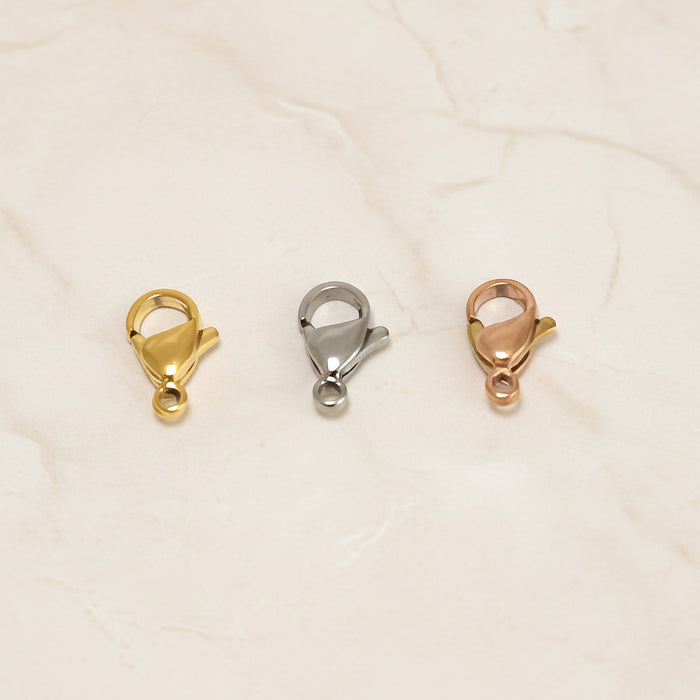 Lobster Claw Surgical Steel 12mm Clasp, 4 pc (SG.562)