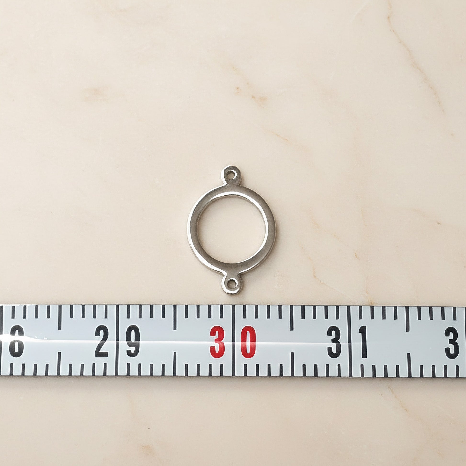 Round Surgical Steel 7x9mm Connector, 2 Pc (SG.048)