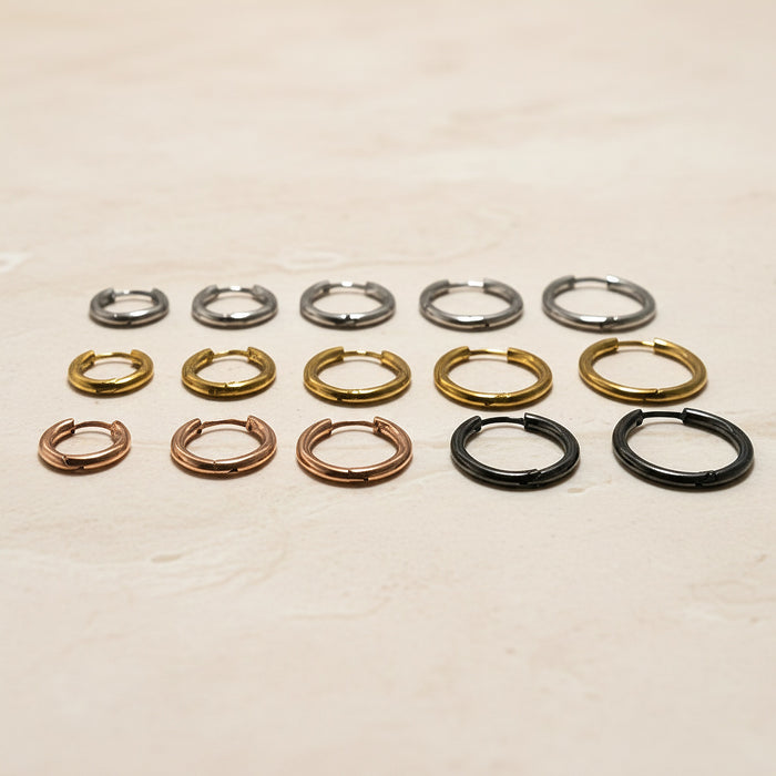 Hoop Surgical Steel One-touch Earring Finding, 2 pc - detail view 3 (SG.593)
