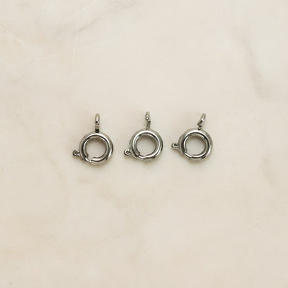 Round Surgical Steel 6mm Spring Ring Clasp, 2 pc (SG.592)