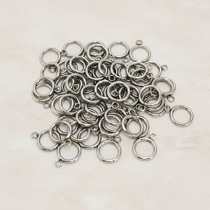 Round Ring & Bar Surgical Steel Toggle Clasp, 1 Set (SG.566)