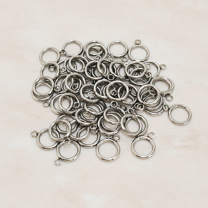 Round Ring & Bar Surgical Steel Toggle Clasp, 1 Set (SG.566)