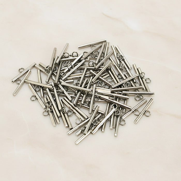 Round Ring & Bar Surgical Steel Toggle Clasp, 1 Set (SG.566)