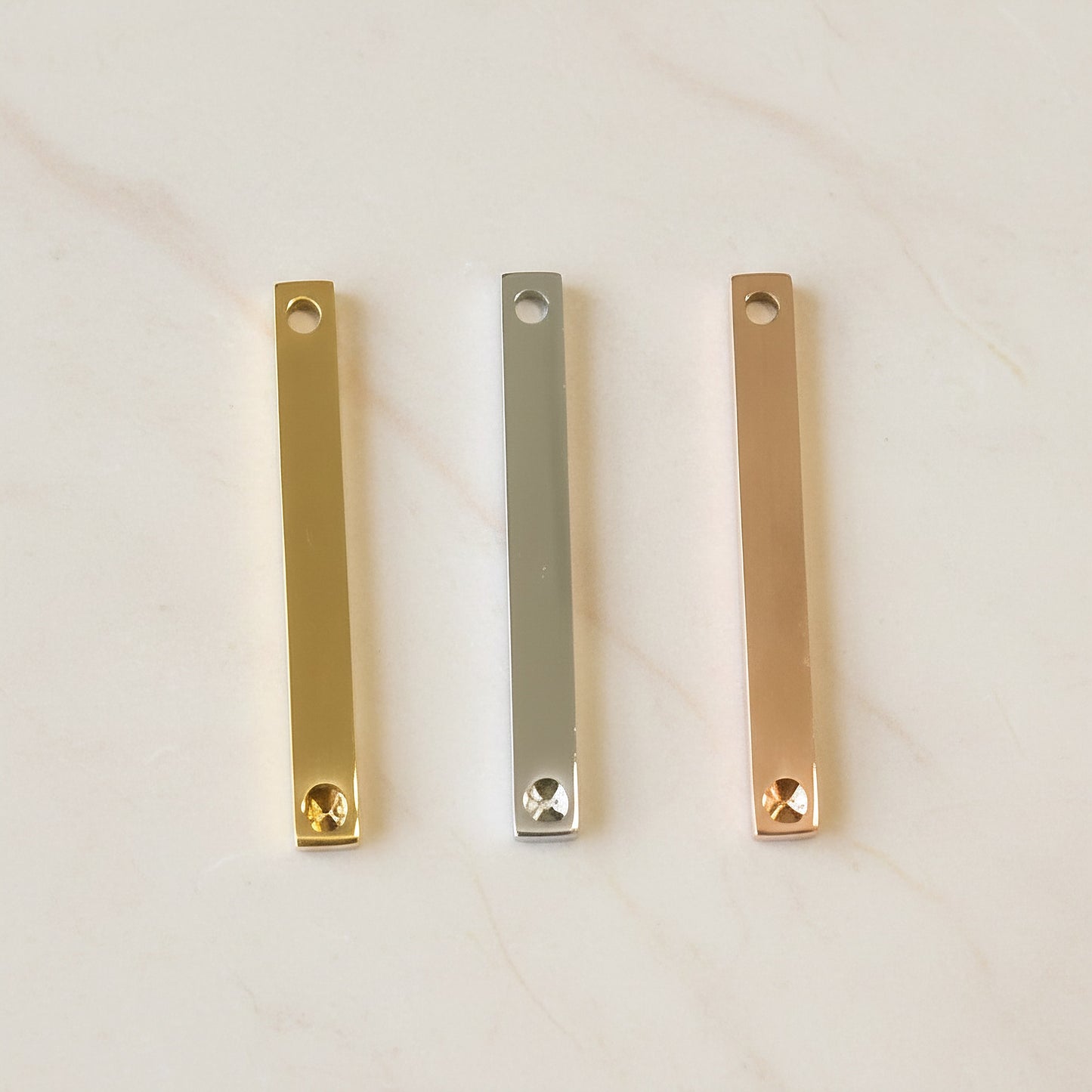 Square Stick Surgical Steel Pendant, 1 pc - detail view 1 (SG.550)