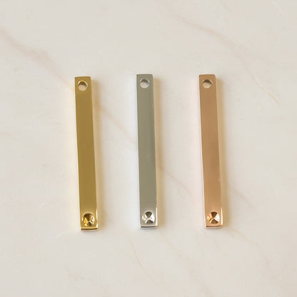 Square Stick Surgical Steel Pendant, 1 pc - detail view 1 (SG.550)