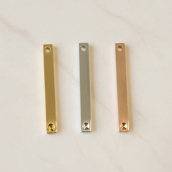 Square Stick Surgical Steel Pendant, 1 pc - detail view 1 (SG.550)