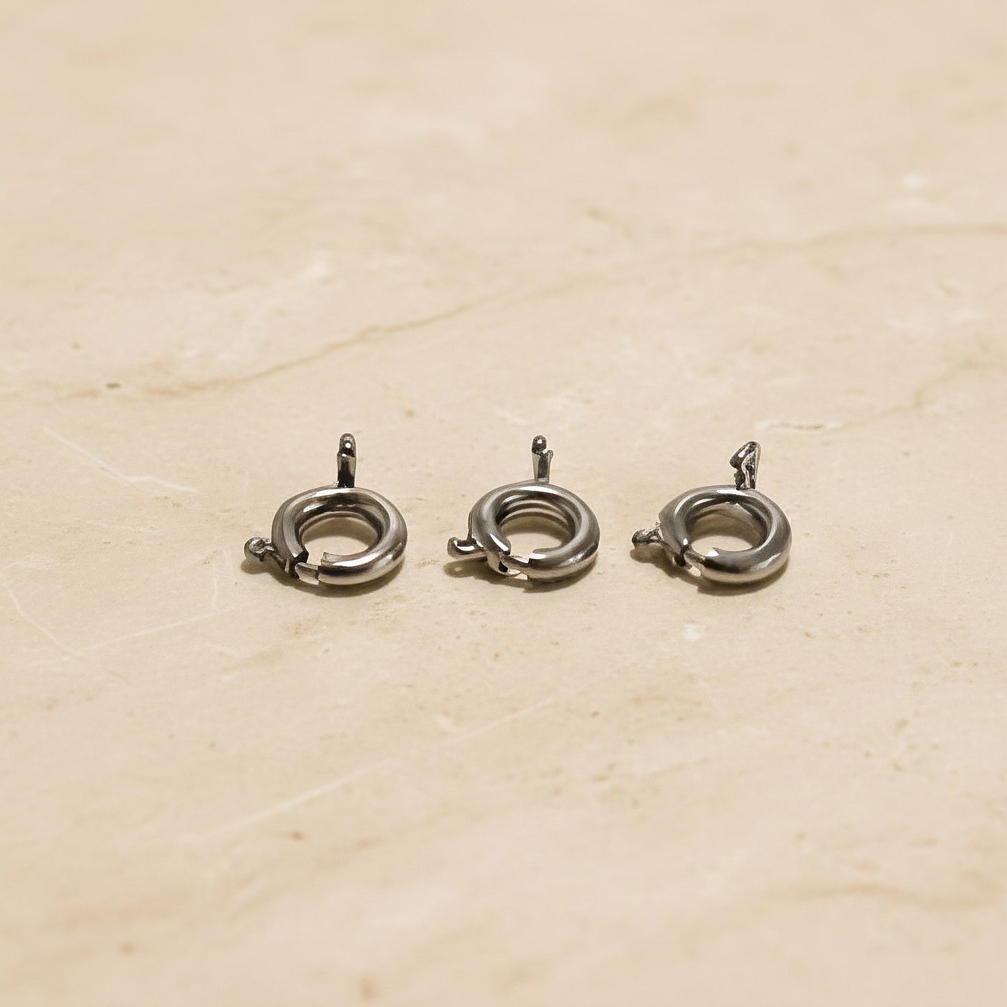 Round Surgical Steel 6mm Spring Ring Clasp, 2 pc (SG.592)