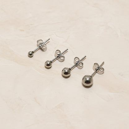 Ball Surgical Steel Earring Studs, 2 pc - detail view 2 (SG.594)