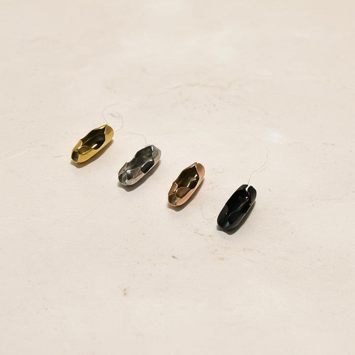 Oval Surgical Steel 2mm Ball Chain Connector Cap, 4 pc - detail view 2 (SG.563)