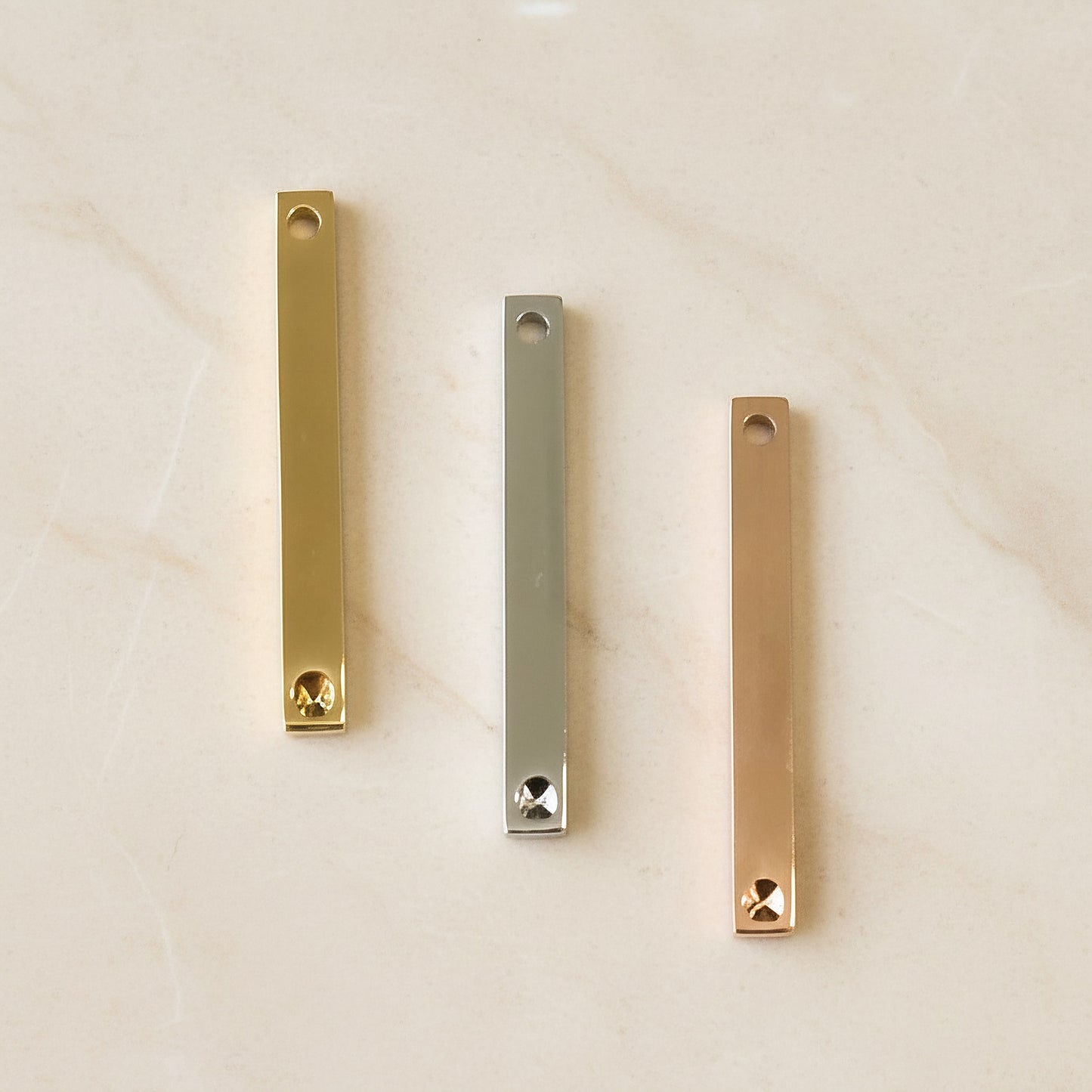 Square Stick Surgical Steel Pendant, 1 pc - detail view 2 (SG.550)