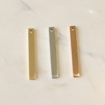 Square Stick Surgical Steel Pendant, 1 pc - detail view 4 (SG.550)