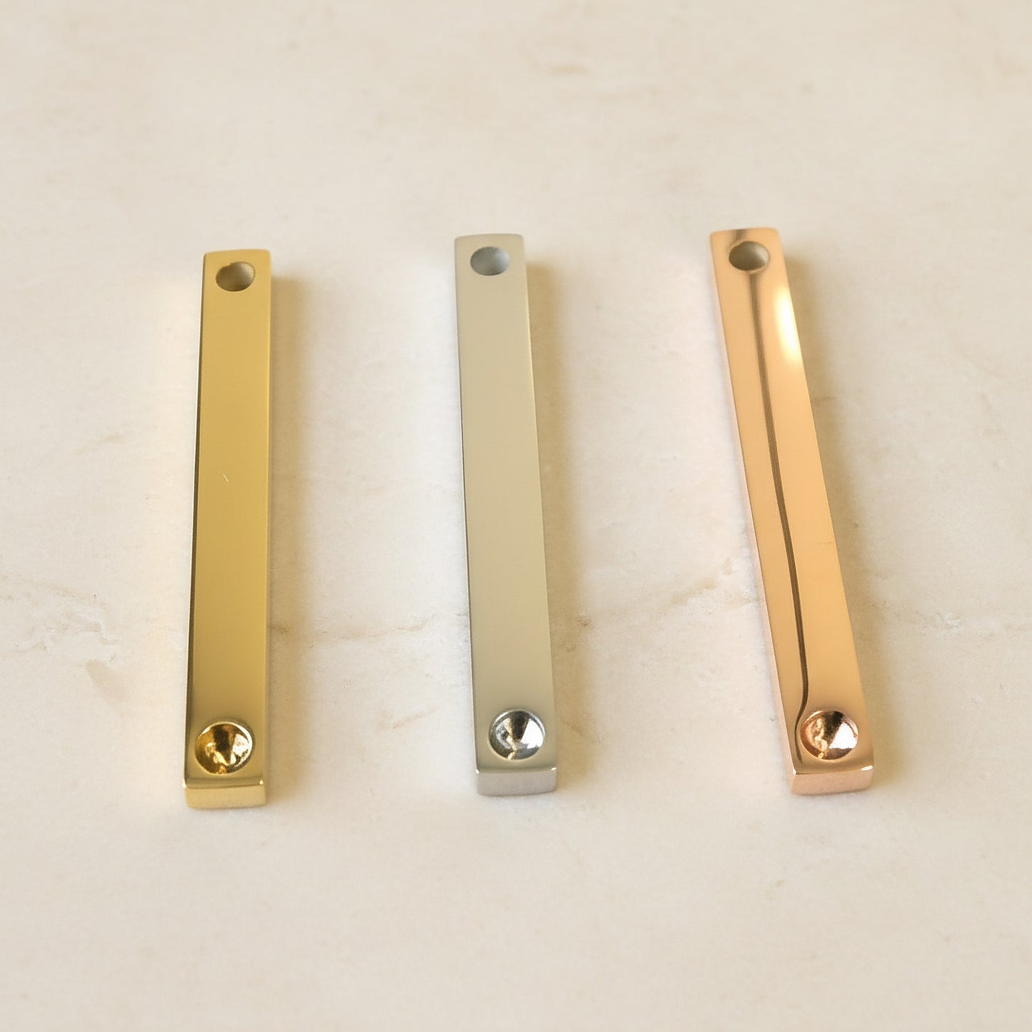 Square Stick Surgical Steel Pendant, 1 pc - detail view 5 (SG.550)