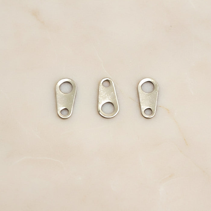 Teardrop Surgical Steel Connector Tab, 10 pc - detail view 1 (SG.577)
