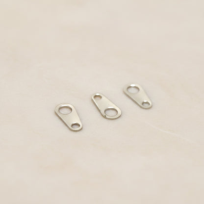 Teardrop Surgical Steel Connector Tab, 10 pc - detail view 2 (SG.577)