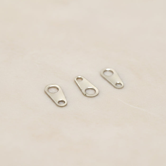 Teardrop Surgical Steel Connector Tab, 10 pc - detail view 2 (SG.577)