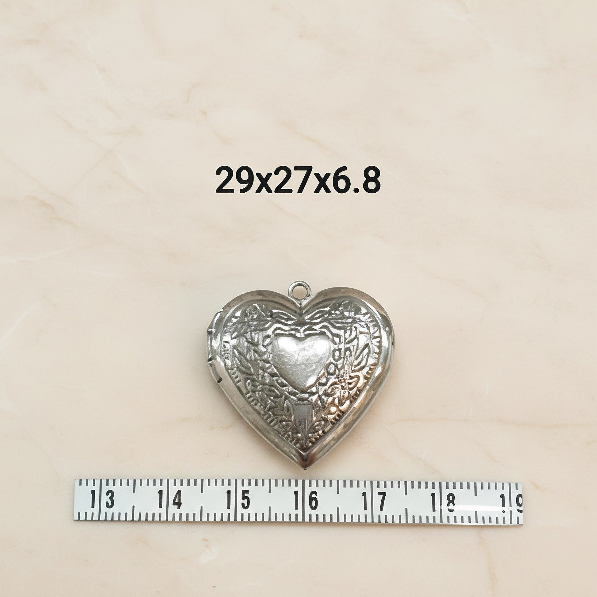 Big Heart Surgical Steel Locket Pendant, 1 Pc (SG.104)