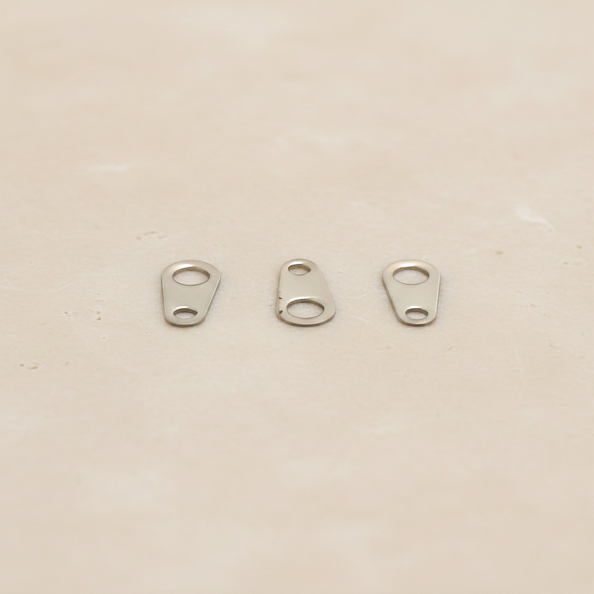 Teardrop Surgical Steel Connector Tab, 10 pc - detail view 3 (SG.577)