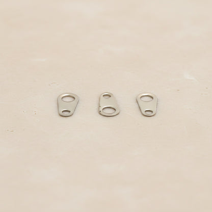 Teardrop Surgical Steel Connector Tab, 10 pc - detail view 3 (SG.577)