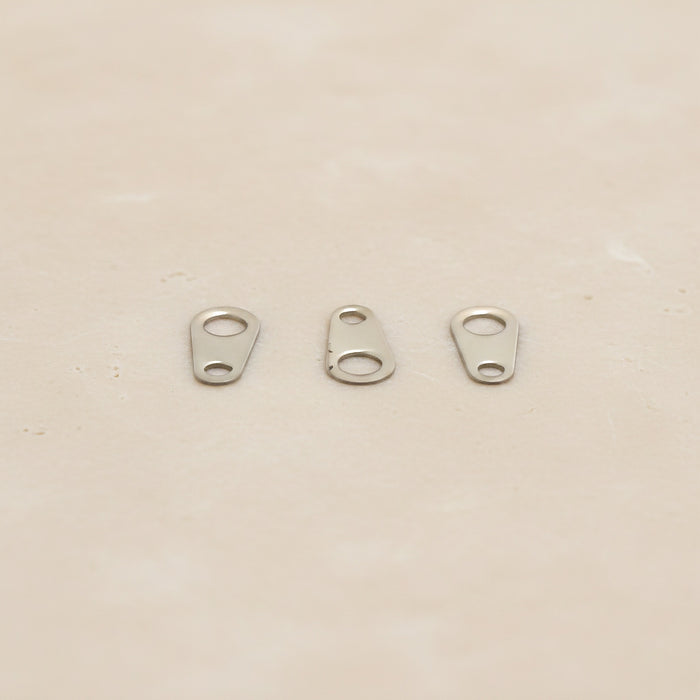 Teardrop Surgical Steel Connector Tab, 10 pc - detail view 3 (SG.577)