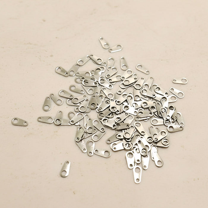 Teardrop Surgical Steel Connector Tab, 10 pc - detail view 4 (SG.577)