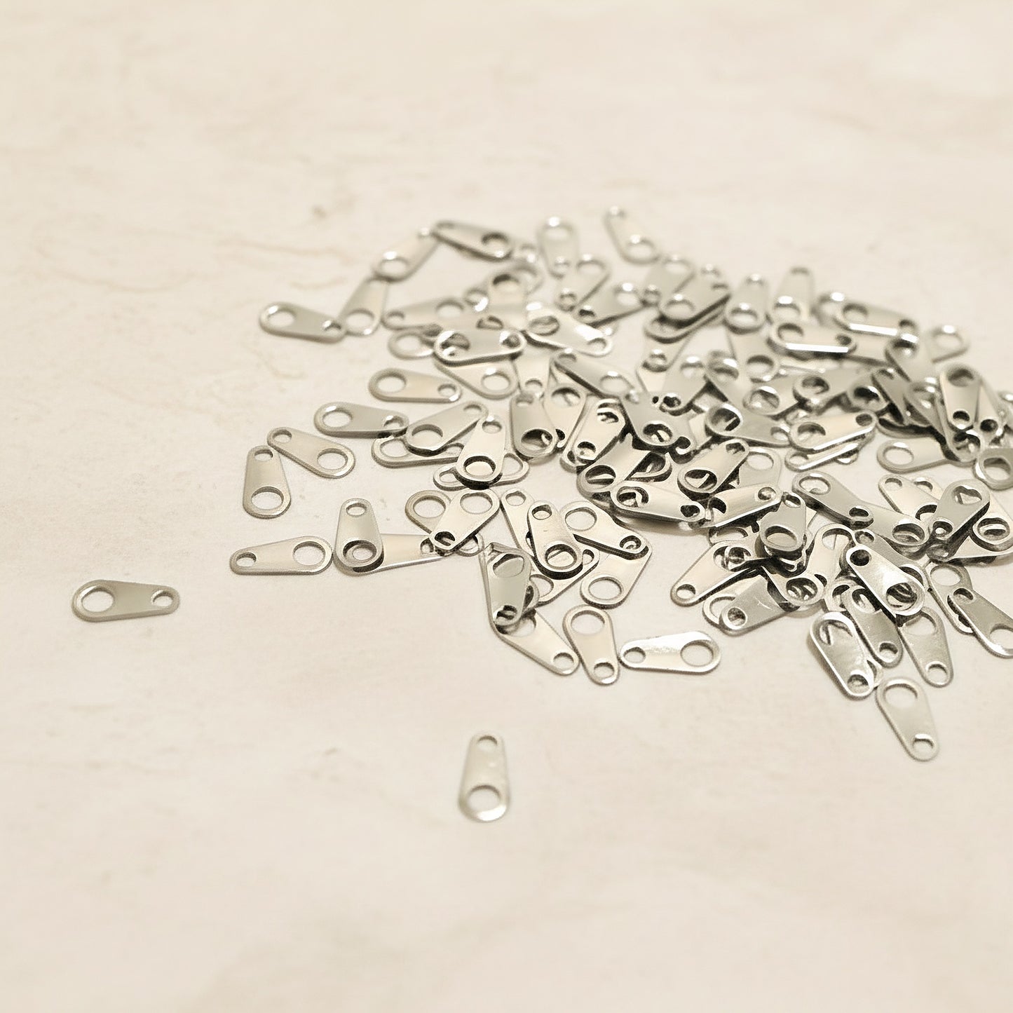 Teardrop Surgical Steel Connector Tab, 10 pc - detail view 5 (SG.577)