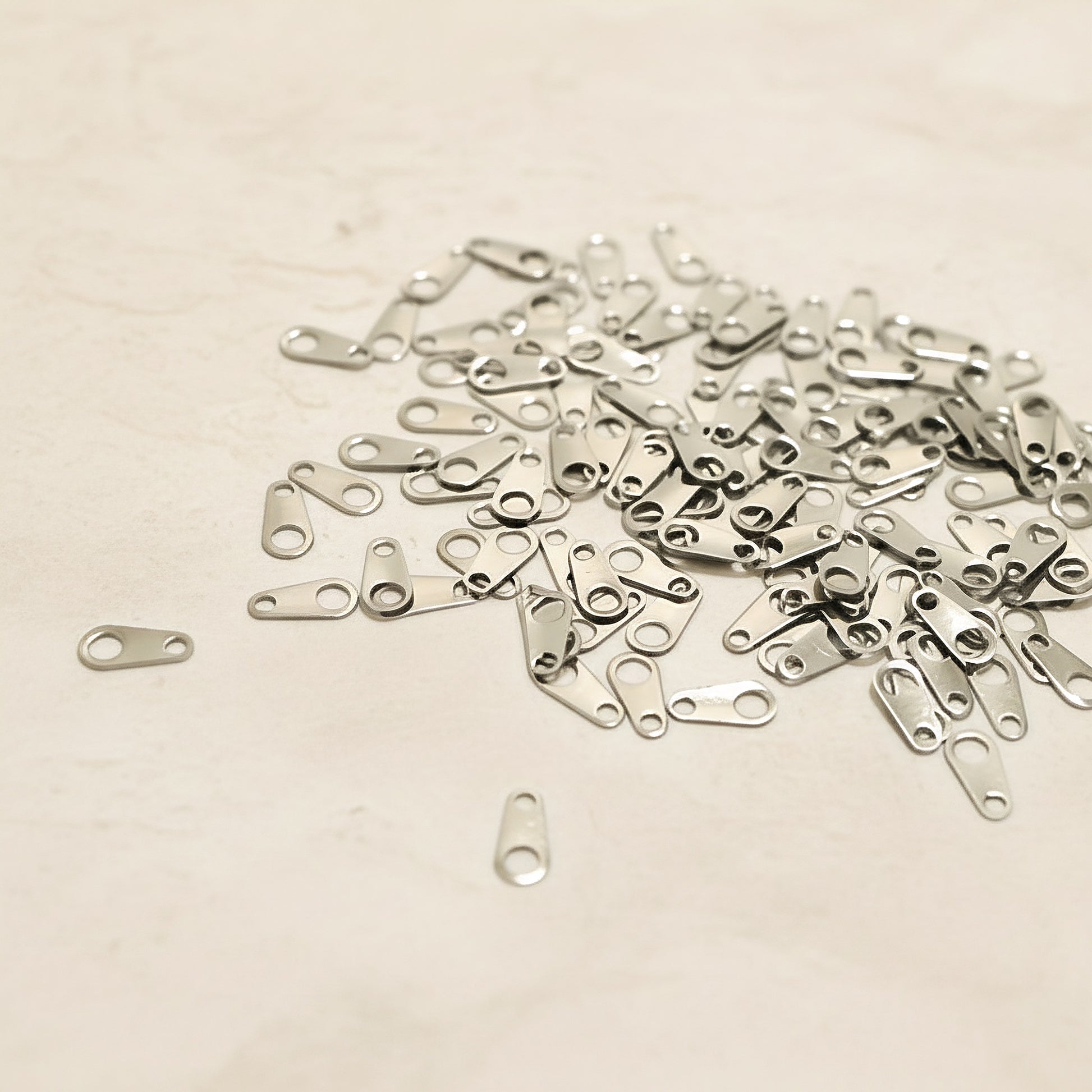 Teardrop Surgical Steel Connector Tab, 10 pc - detail view 5 (SG.577)