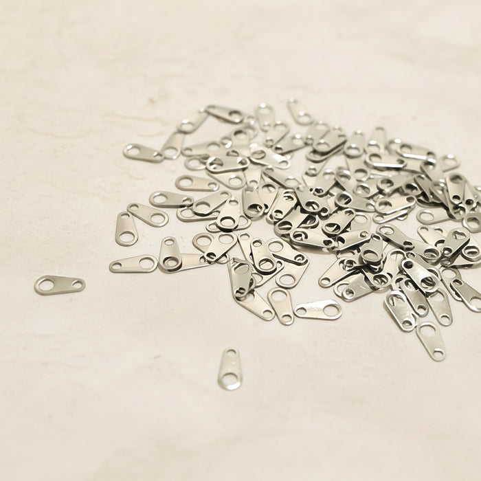 Teardrop Surgical Steel Connector Tab, 10 pc - detail view 5 (SG.577)