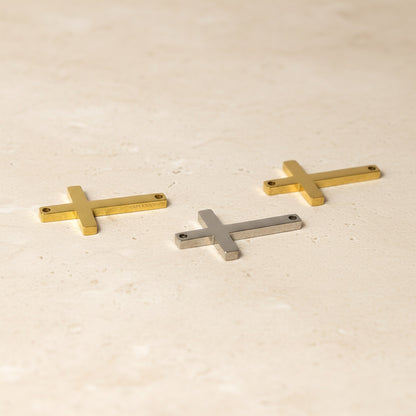 Sideways Cross Surgical Steel Connector, 1 pc - detail view 4 (SG.530)