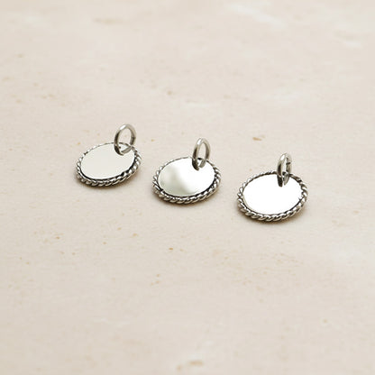Round Twisted Surgical Steel 12mm Pendant, 1 pc - detail view 2 (SG.548)