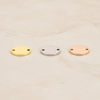 Round Surgical Steel 12mm Pendant, 1 pc - detail view 3 (SG.549)