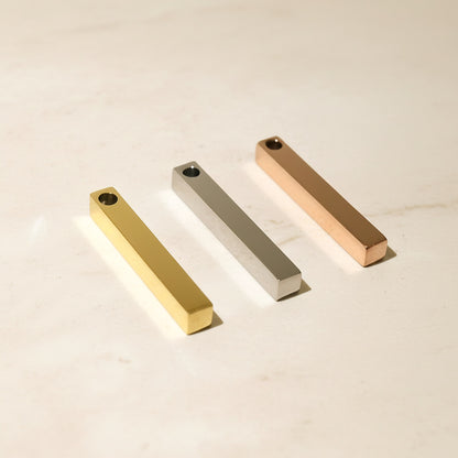 3D Square Stick Surgical Steel Pendant, 1 pc - detail view 3 (SG.552)