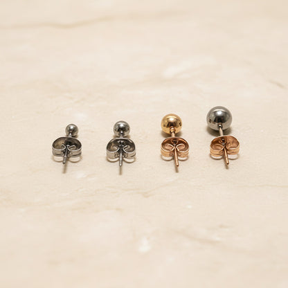 Ball Surgical Steel Earring Studs, 2 pc - detail view 4 (SG.594)