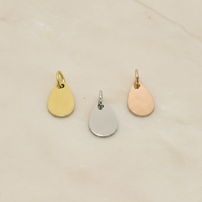Mini Teardrop Surgical Steel Pendant, 1 pc - detail view 1 (SG.541)