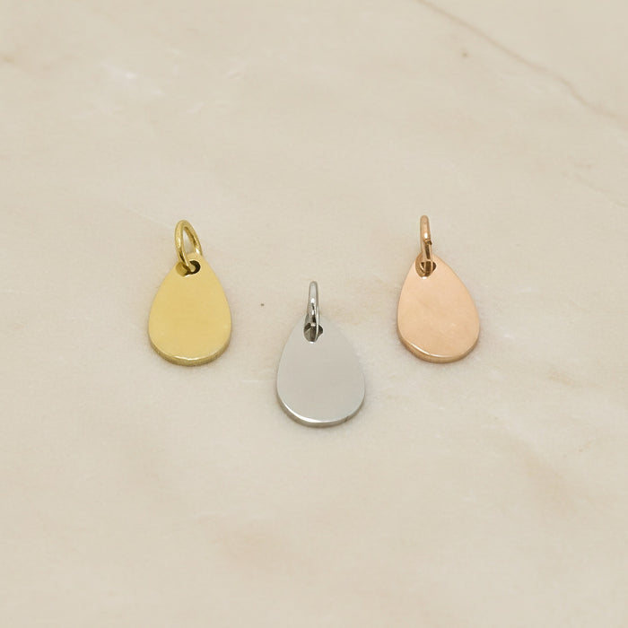Mini Teardrop Surgical Steel Pendant, 1 pc - detail view 1 (SG.541)