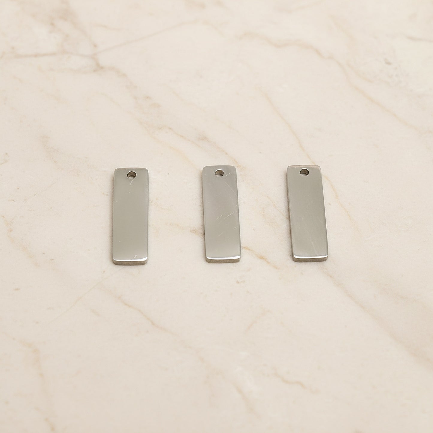 Rectangle Surgical Steel Tag Pendant, 1 pc - detail view 1 (SG.559)