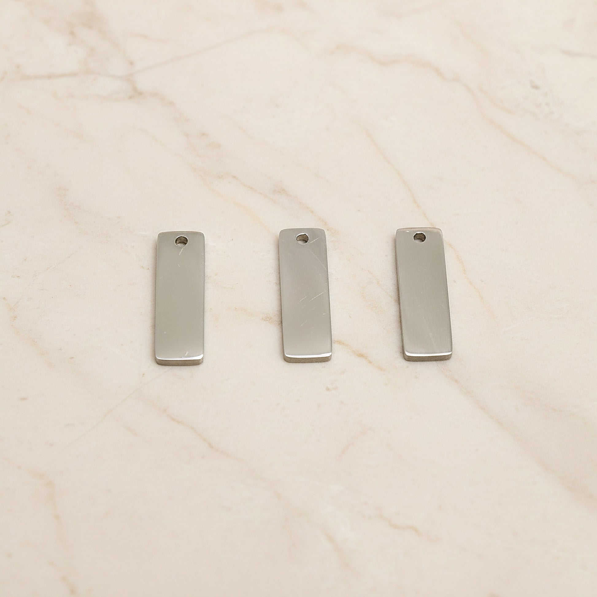 Rectangle Surgical Steel Tag Pendant, 1 pc - detail view 1 (SG.559)