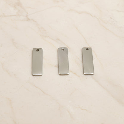 Rectangle Surgical Steel Tag Pendant, 1 pc - detail view 1 (SG.559)