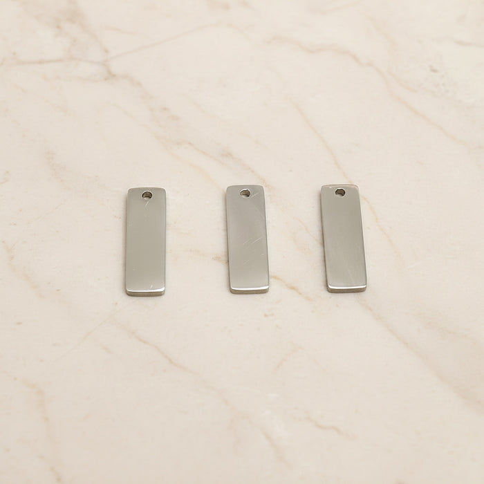 Rectangle Surgical Steel Tag Pendant, 1 pc - detail view 1 (SG.559)
