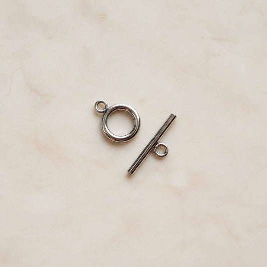 Round Surgical Steel Toggle and Bar Clasp, 1 Set (SG.033)