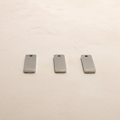 Rectangle Surgical Steel Tag Pendant, 1 pc - detail view 3 (SG.559)
