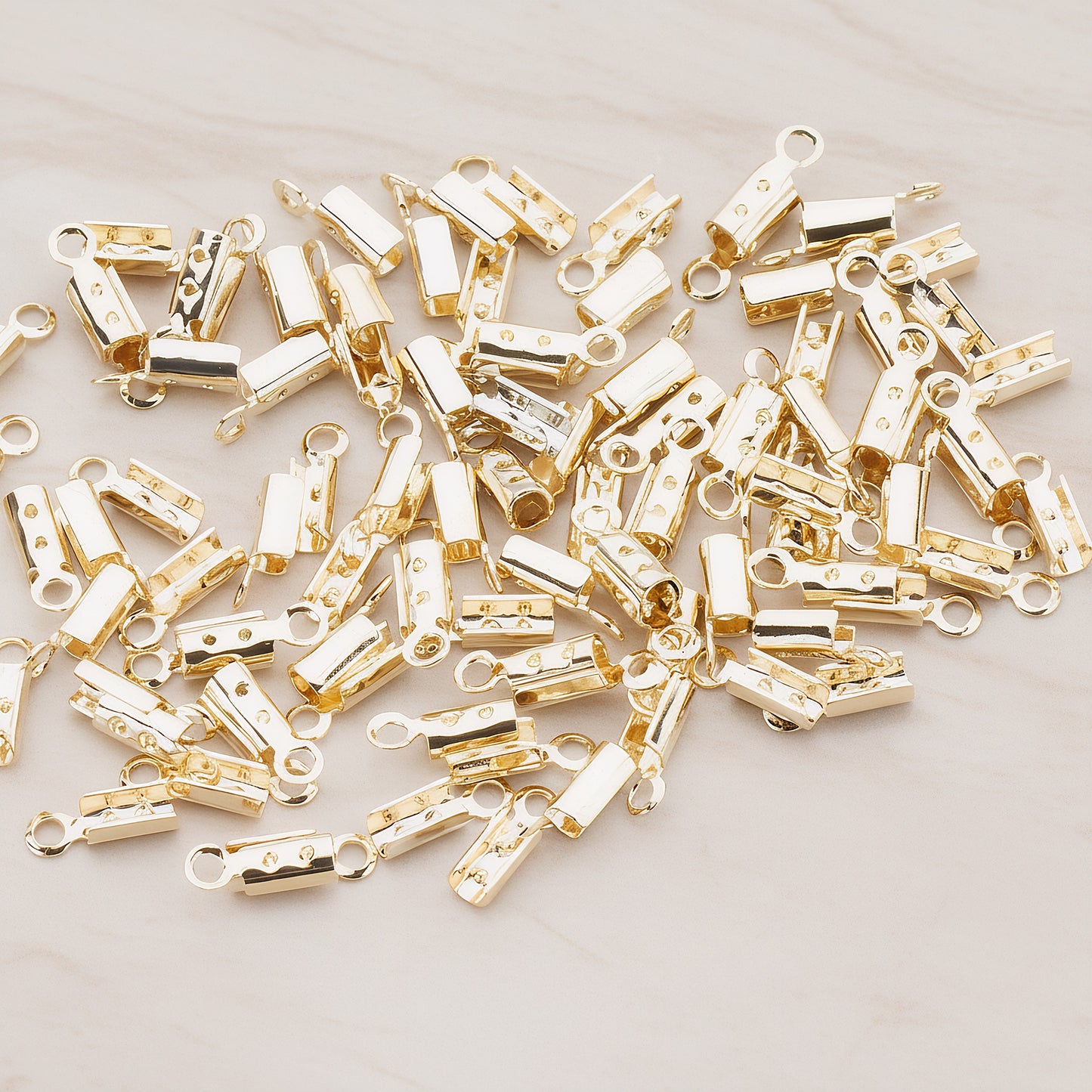 Fold-Over Cord End Crimp Tips, 30 Pc (BA.002)