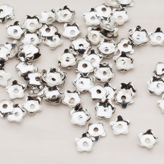 Glossy Gold Flower Bead Cap, 20 Pc (BA.005)