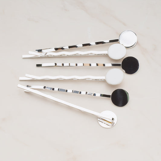 Round Pad Bobby Pin Hair Clip Base, 6 Pc (BA.090)