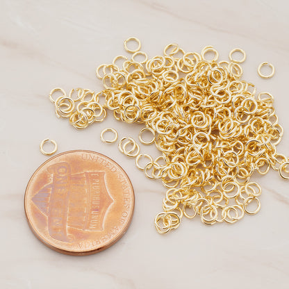 Rose Gold Plated Open Jump Rings, 23 Gauge, 300 Pc (BA.105)
