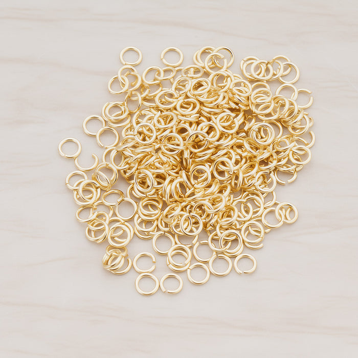 Rose Gold Plated Open Jump Rings, 23 Gauge, 300 Pc (BA.105)