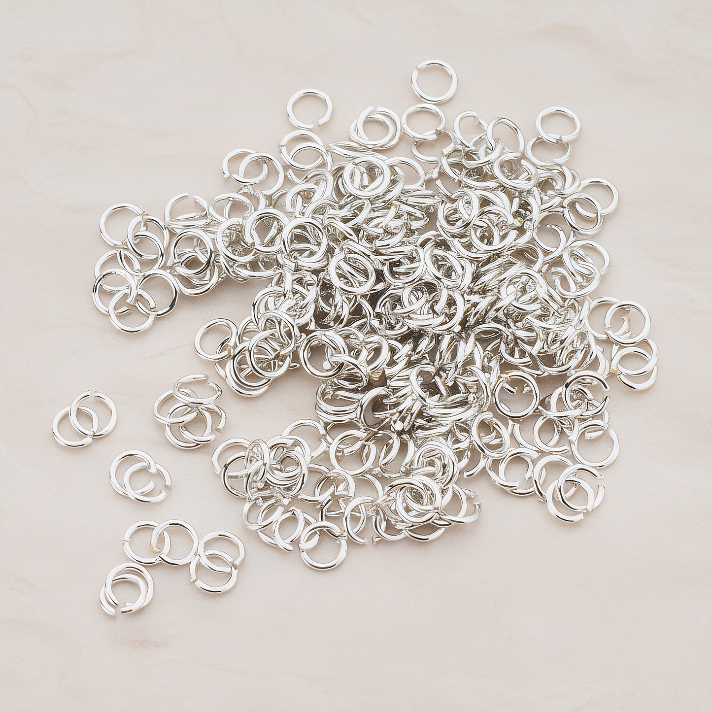 Rose Gold Plated Open Jump Rings, 23 Gauge, 300 Pc (BA.105)