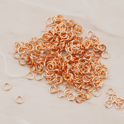 Rose Gold Plated Open Jump Rings, 23 Gauge, 300 Pc (BA.105)