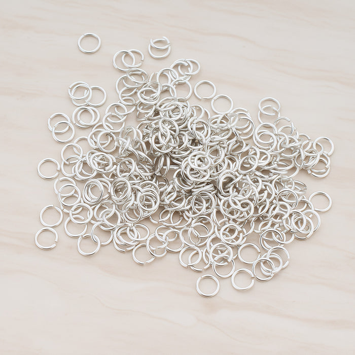 Glossy Gold Plated Round Open Jump Rings, 21 Gauge, 300 Pc (BA.106)